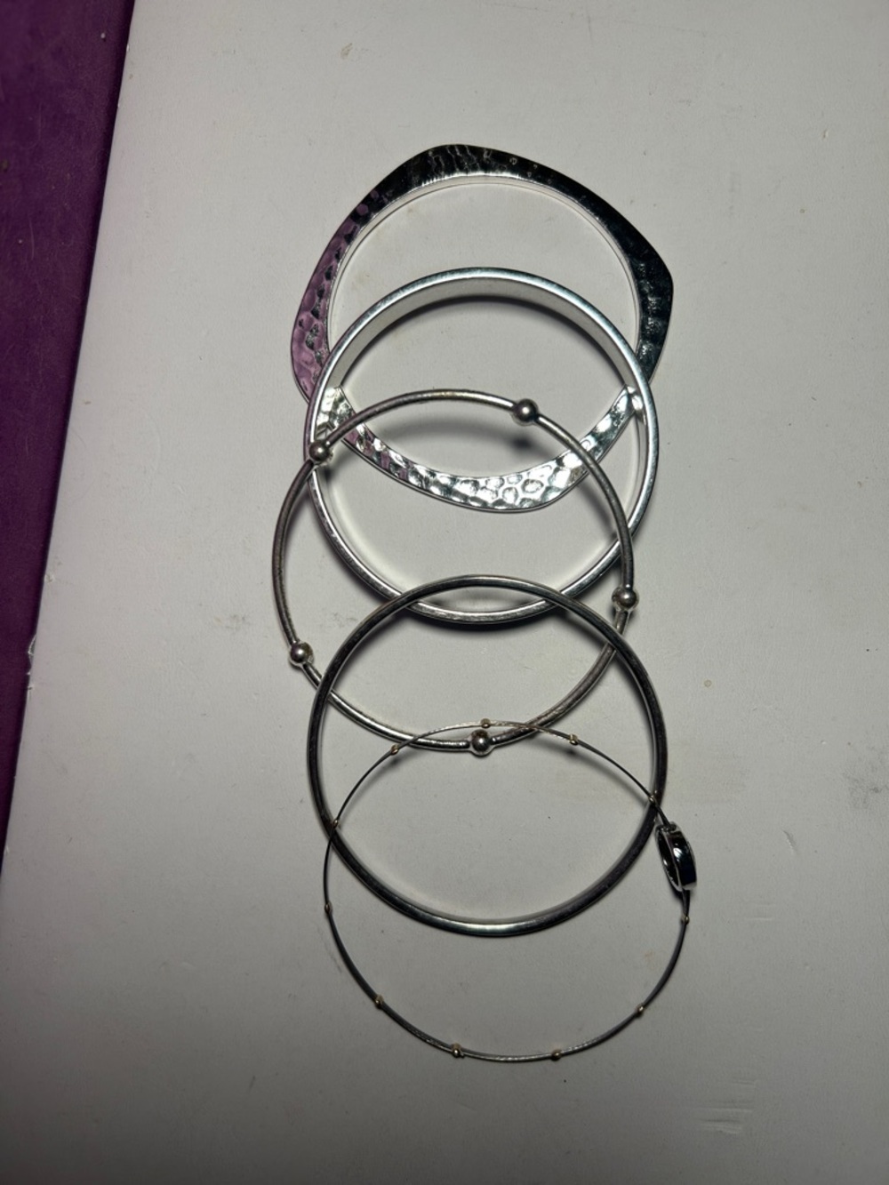 Silver Tone MultiStyle Bangle Bracelet Bundle
